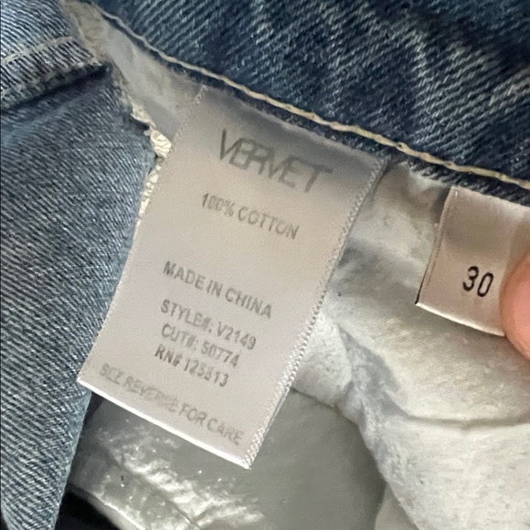 Vermet Women's Blue Distressed Jeans - Picture 3 of 11